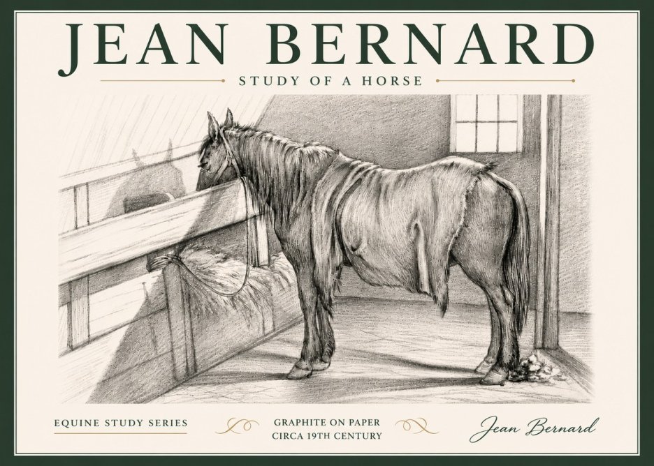 Jean Bernard Study of a Horse XIII No5 - Plakát