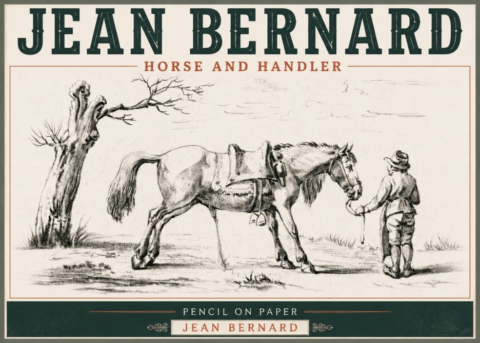 Jean Bernard Horse and Handler No6 - Plakát