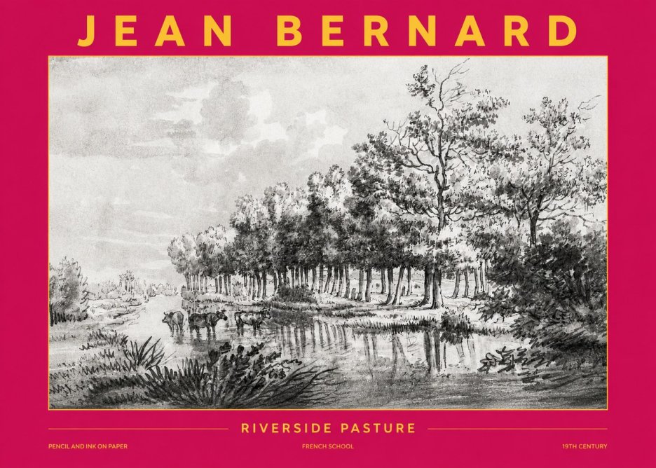 Jean Bernard Riverside Pasture No2 - Plakát