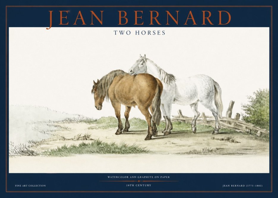 Jean Bernard Two Horses II No2 - Plakát
