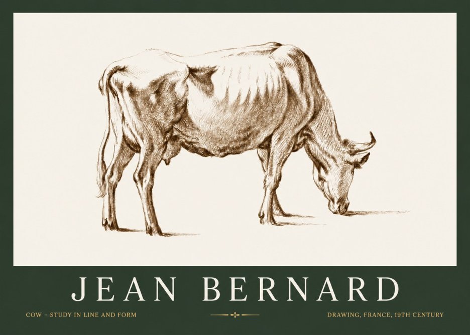 Jean Bernard Cow II No3 - Plakát