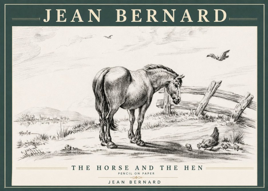 Jean Bernard Horse at the Fence No4 - Plakát