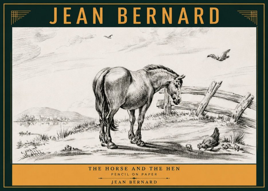 Jean Bernard Horse at the Fence No5 - Plakát