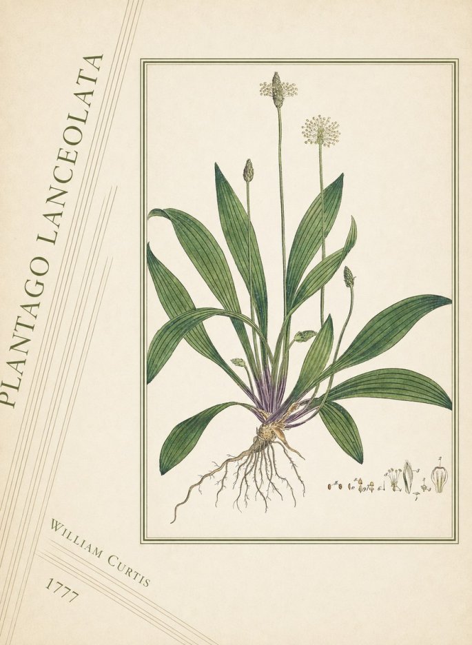 William Curtis Plantago Lanceolata III No4 - Plakát