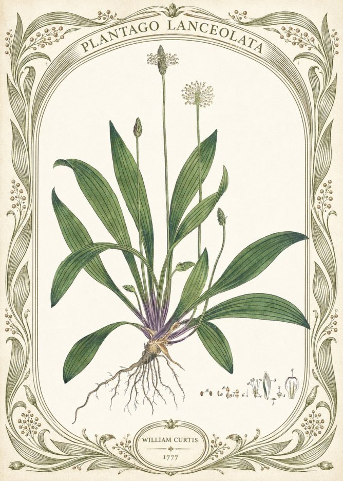 William Curtis Plantago Lanceolata III No5 - Plakát