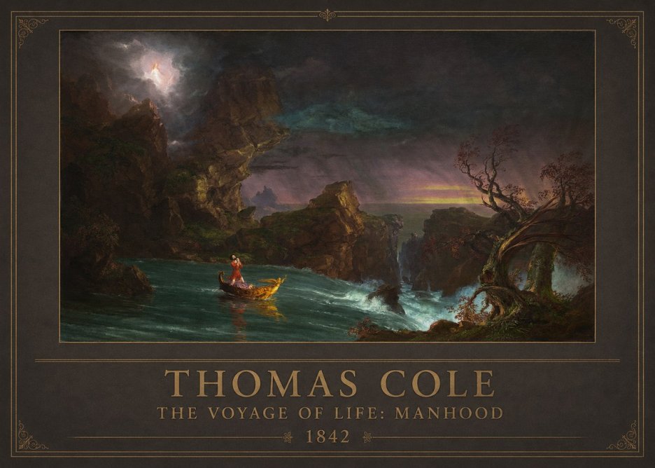 Thomas Cole The Voyage of Life: Manhood II No1 - Plakát