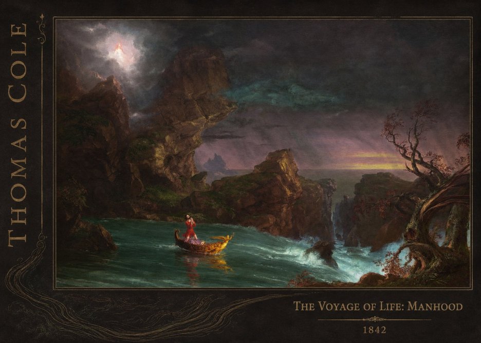 Thomas Cole The Voyage of Life: Manhood II No2 - Plakát