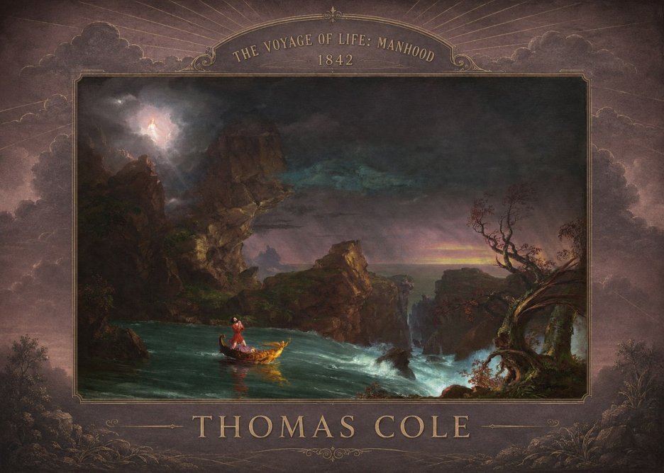 Thomas Cole The Voyage of Life: Manhood II No4 - Plakát