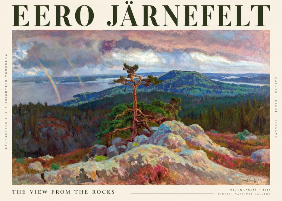 Eero Järnefelt Landscape with Rainbow, 1915 No4 - Plakát