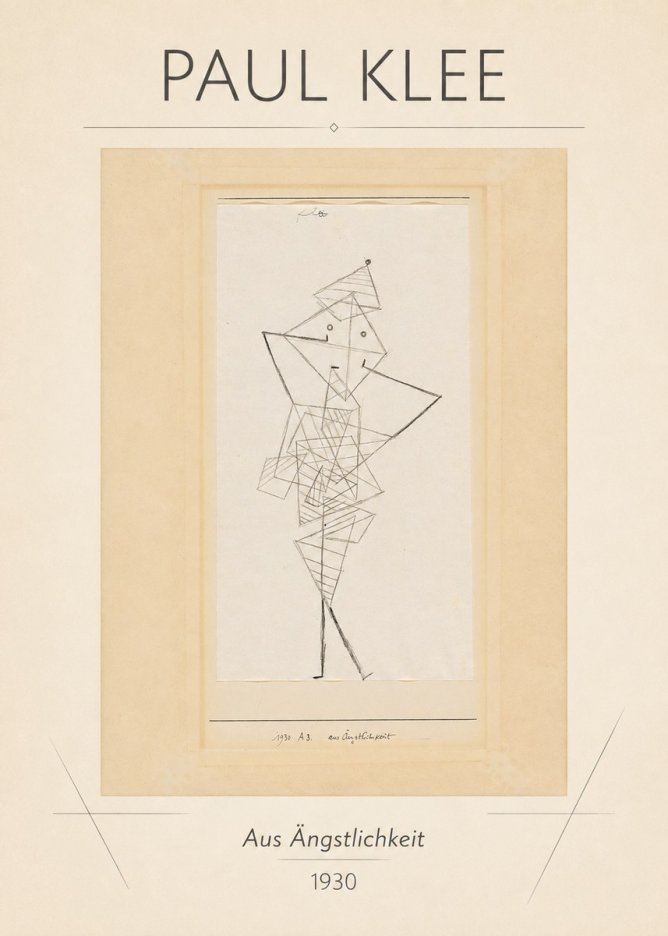 Paul Klee Aus Ängstlichkeit No1 - Plakát