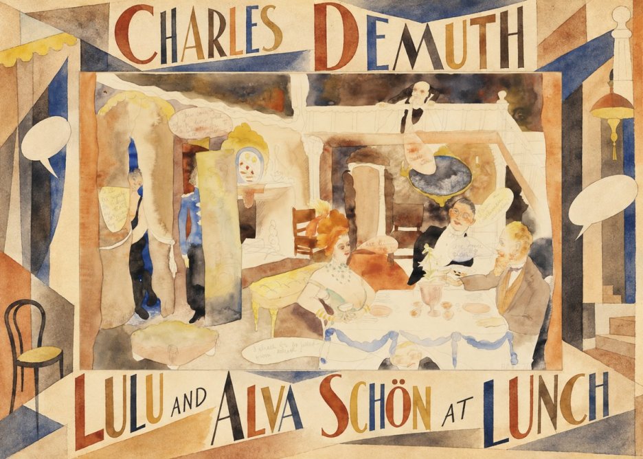 Charles Demuth Lulu and Alva Schön at Lunch No6 - Plakát