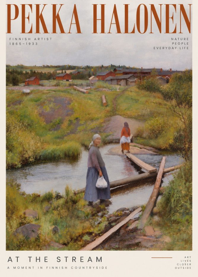 Pekka Halonen At the Stream No2 - Plakát