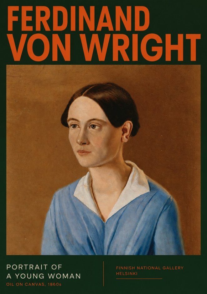 Ferdinand von Wright Portrait of a Young Woman No3 - Plakát
