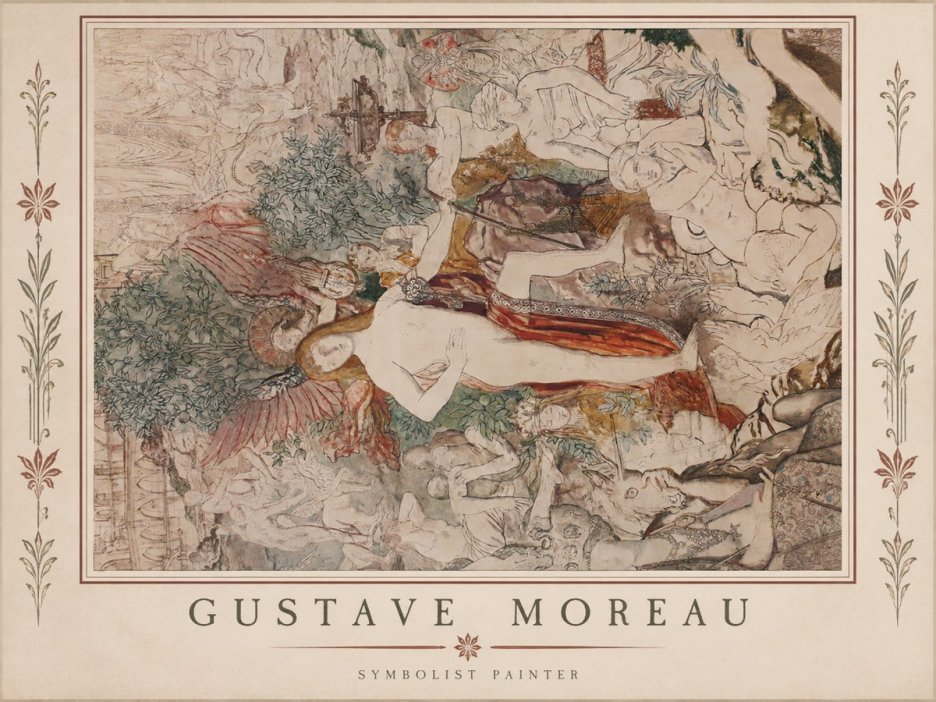 Gustave Moreau Adam and Eve No1 - Plakát