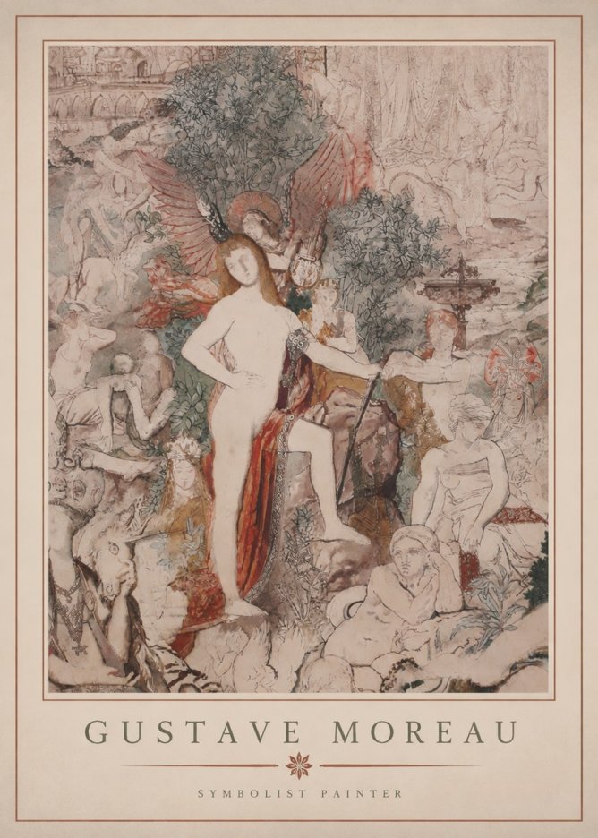 Gustave Moreau Adam and Eve No4 - Plakát