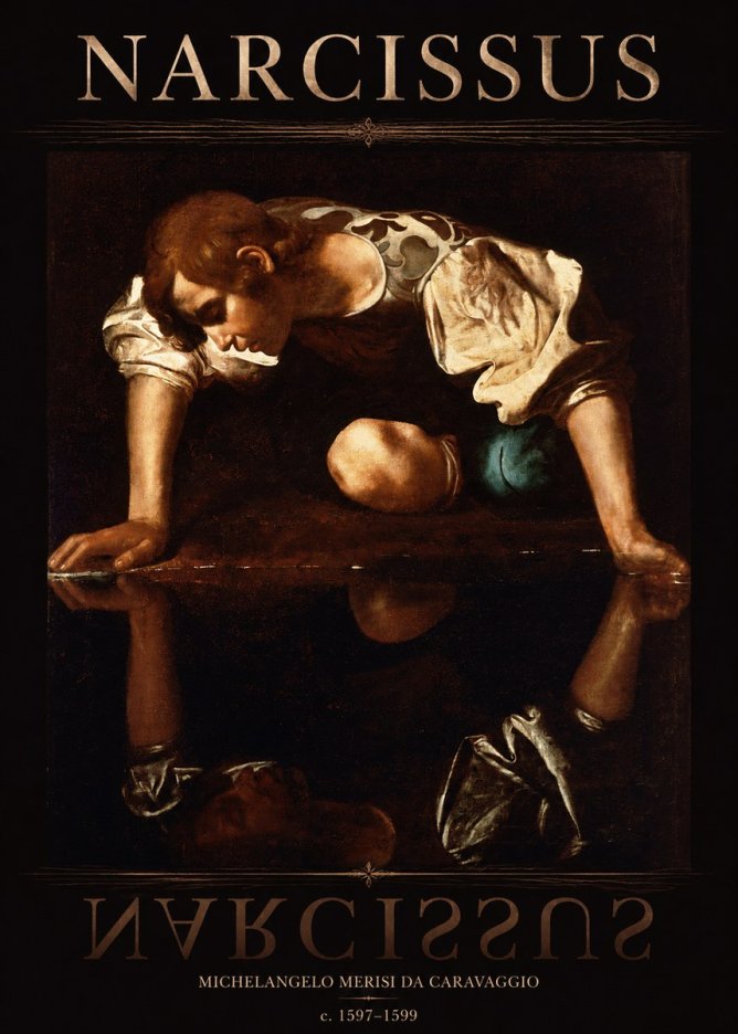 Michelangelo Merisi da Caravaggio Narcissus I No5 - Plakát