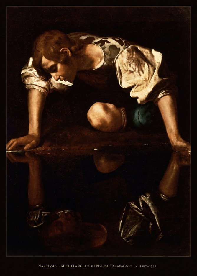 Michelangelo Merisi da Caravaggio Narcissus I No6 - Plakát