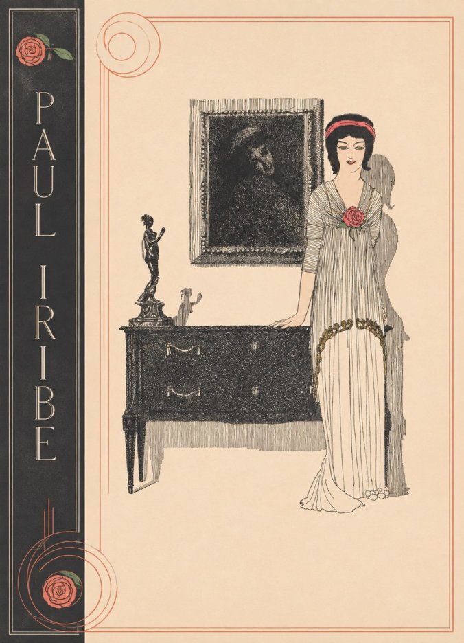 Paul Iribe Woman with Rose No2 - Plakát