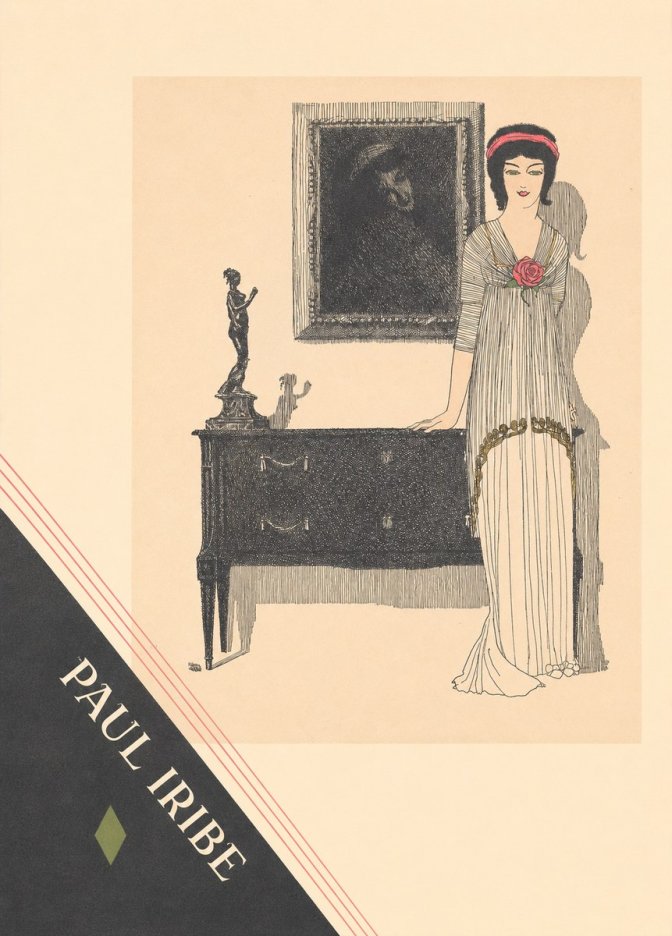 Paul Iribe Woman with Rose No6 - Plakát