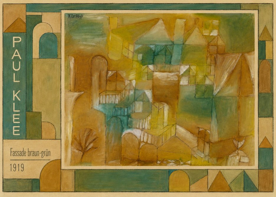 Paul Klee Fassade Braun-grün No2 - Plakát