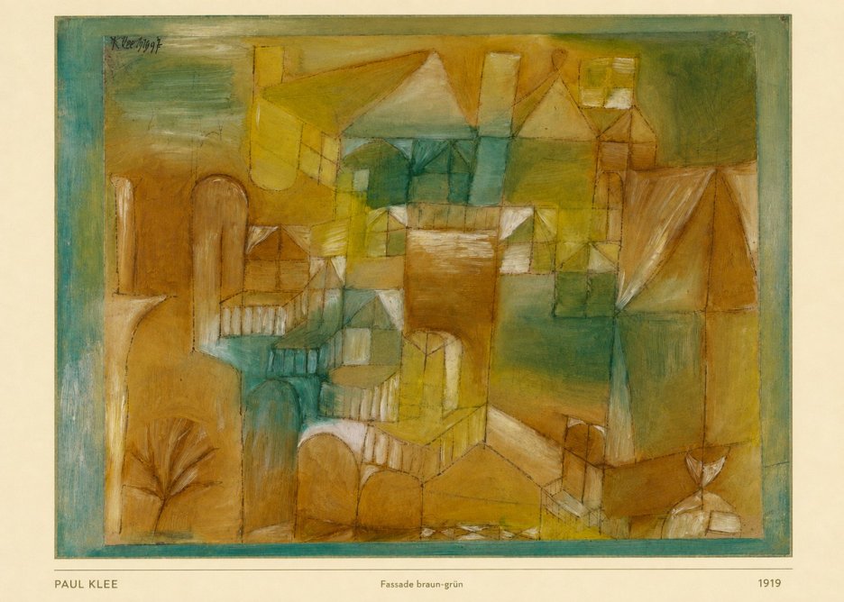Paul Klee Fassade Braun-grün No5 - Plakát