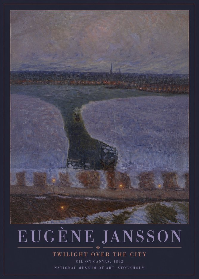 Eugène Jansson Twilight over the City No4 - Plakát