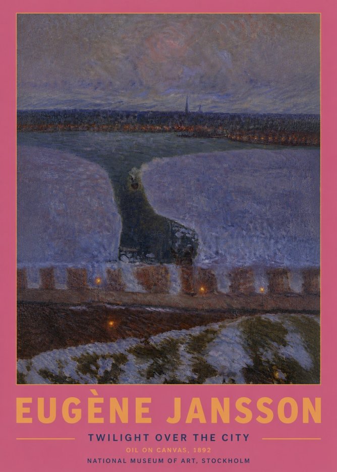 Eugène Jansson Twilight over the City No6 - Plakát