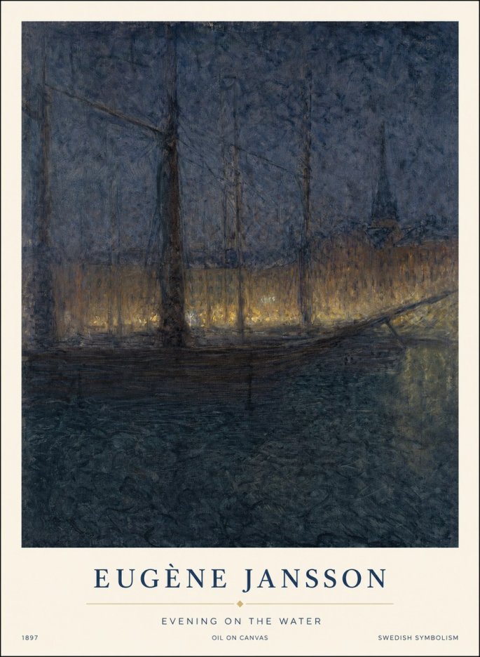 Eugène Jansson Evening on the Water No1 - Plakát