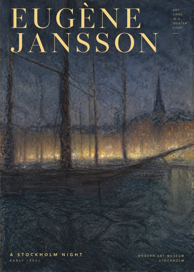 Eugène Jansson Evening on the Water No3 - Plakát