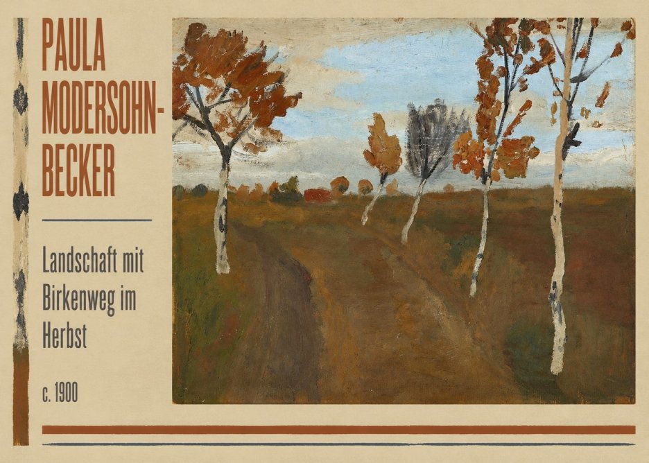 Paula Modersohn-Becker Landschaft Mit Birkenweg Im Herbst No2 - Plakát