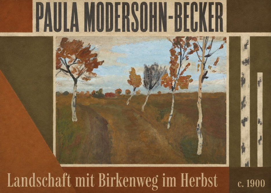 Paula Modersohn-Becker Landschaft Mit Birkenweg Im Herbst No5 - Plakát