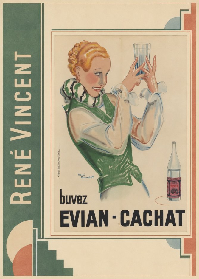 René Vincent Evian - Cachat No2 - Plakát