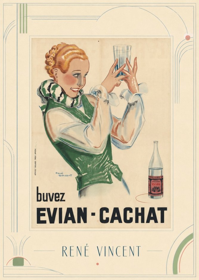 René Vincent Evian - Cachat No3 - Plakát