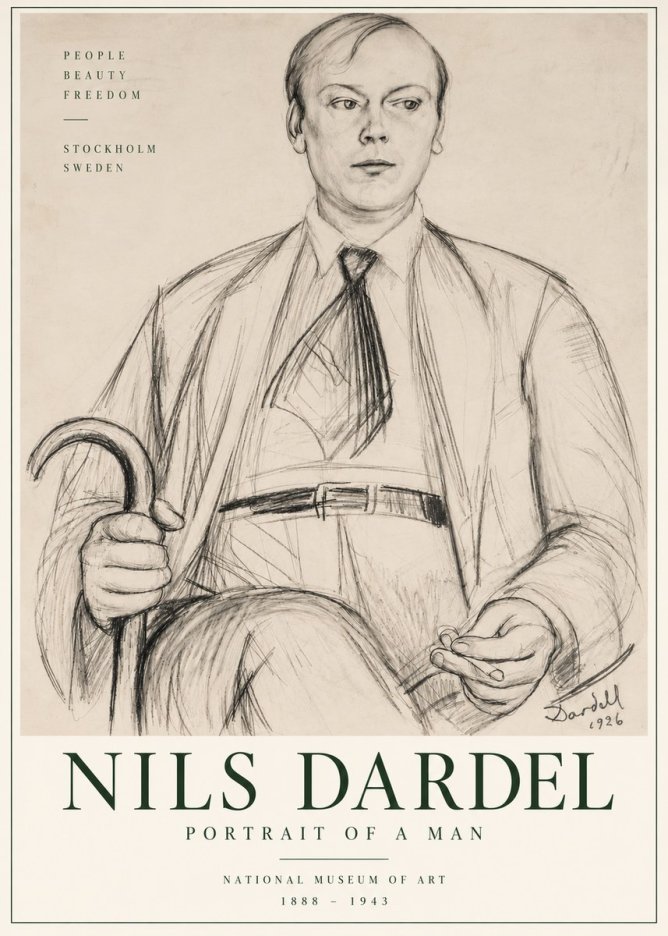 Nils Dardel Portrait of a Man No6 - Plakát