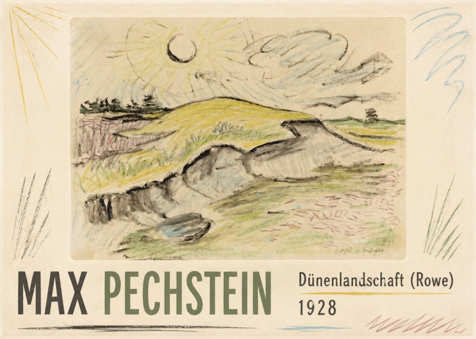 Max Pechstein Dünenlandschaft (Rowe) No1 - Plakát