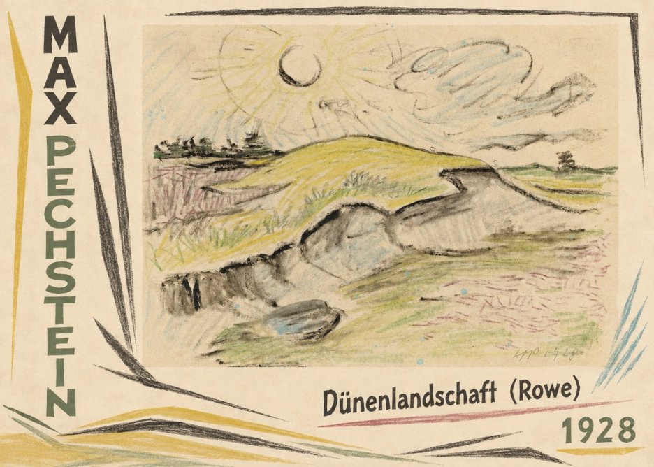 Max Pechstein Dünenlandschaft (Rowe) No2 - Plakát
