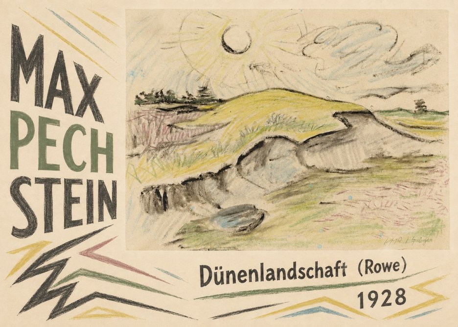 Max Pechstein Dünenlandschaft (Rowe) No4 - Plakát