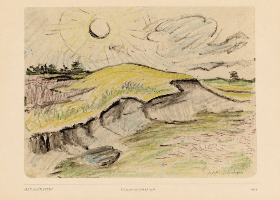 Max Pechstein Dünenlandschaft (Rowe) No6 - Plakát
