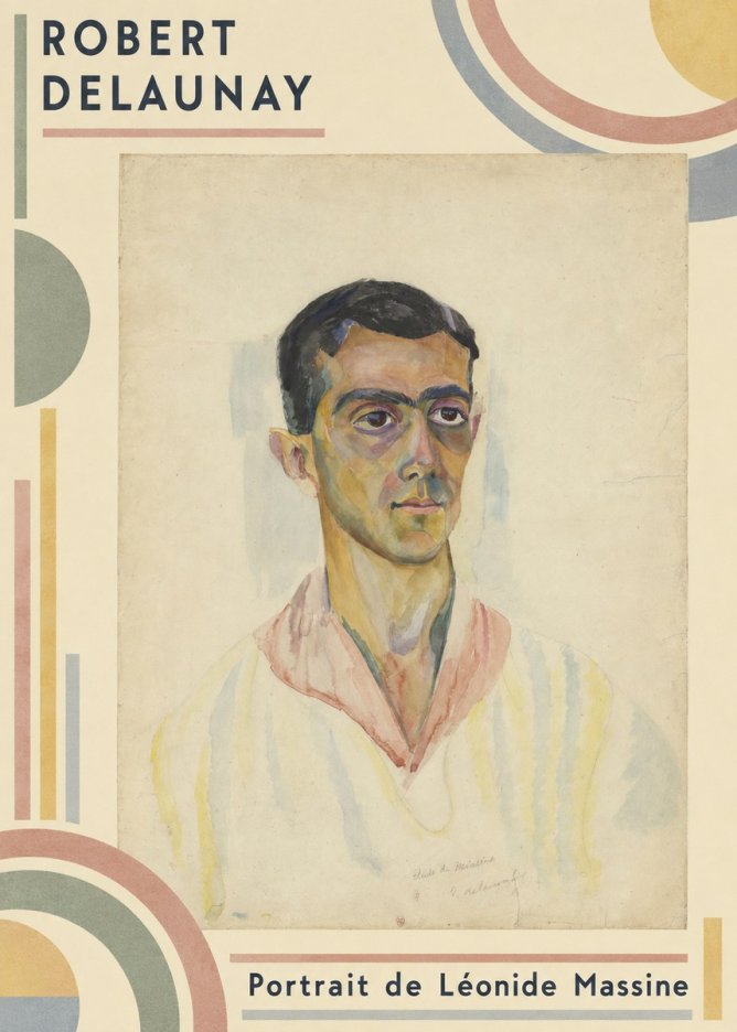 Robert Delaunay Portrait De Léonide Massine No2 - Plakát