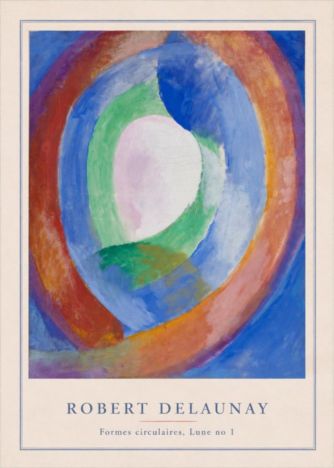Robert Delaunay Formes Circulaires, Lune No 1 No3 - Plakát