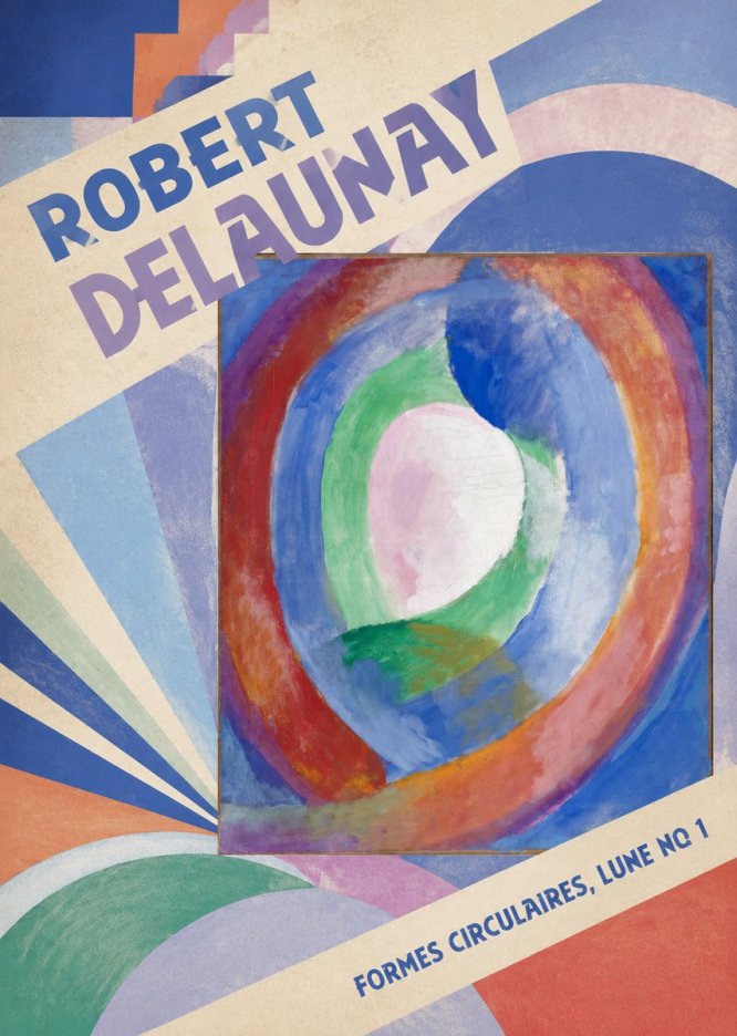 Robert Delaunay Formes Circulaires, Lune No 1 No4 - Plakát