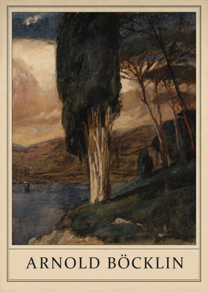 Arnold Böcklin Villa by the Sea II No1 - Plakát