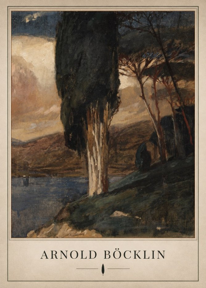Arnold Böcklin Villa by the Sea II No3 - Plakát