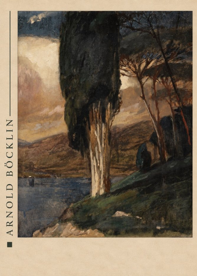 Arnold Böcklin Villa by the Sea II No4 - Plakát