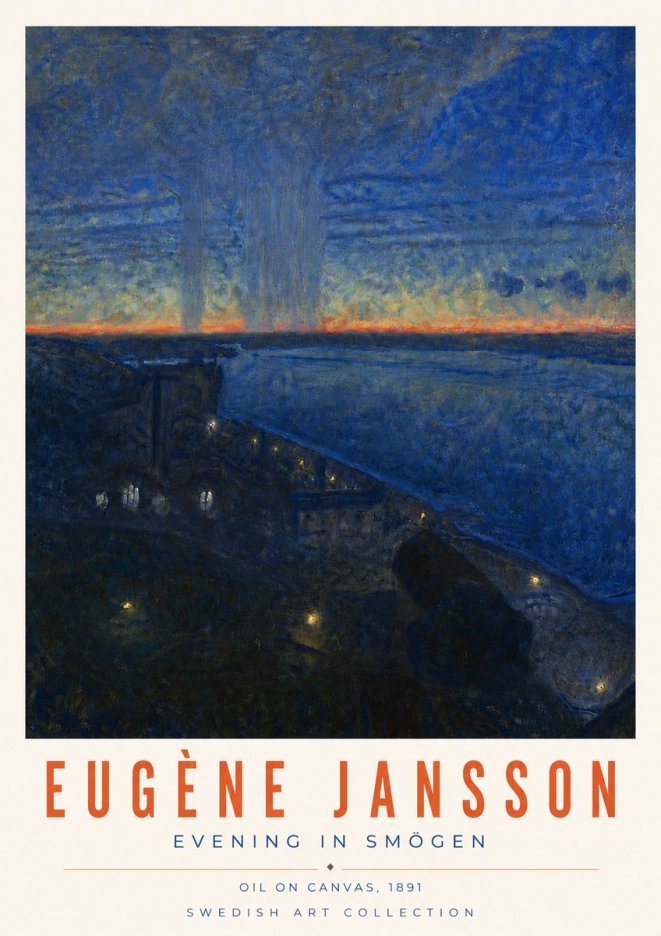 Eugène Jansson Evening in Smögen No6 - Plakát