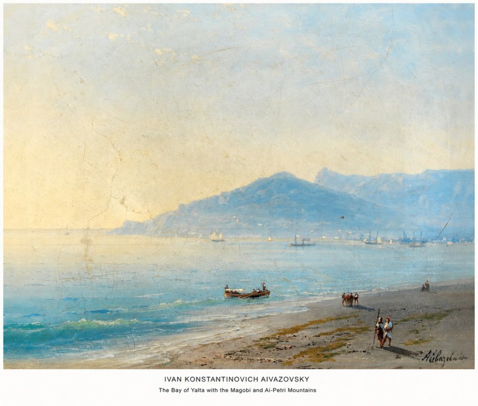 Ivan Konstantinovich Aivazovsky The Bay of Yalta with the Magobi and Ai-petri Mountains No5 - Plakát