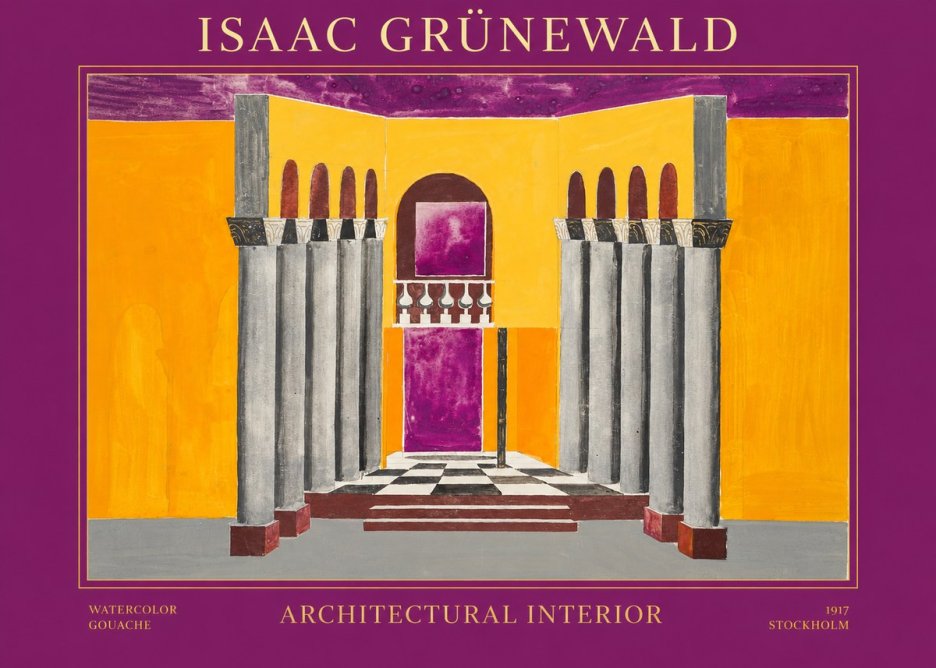 Isaac Grünewald Architectural Interior No1 - Plakát