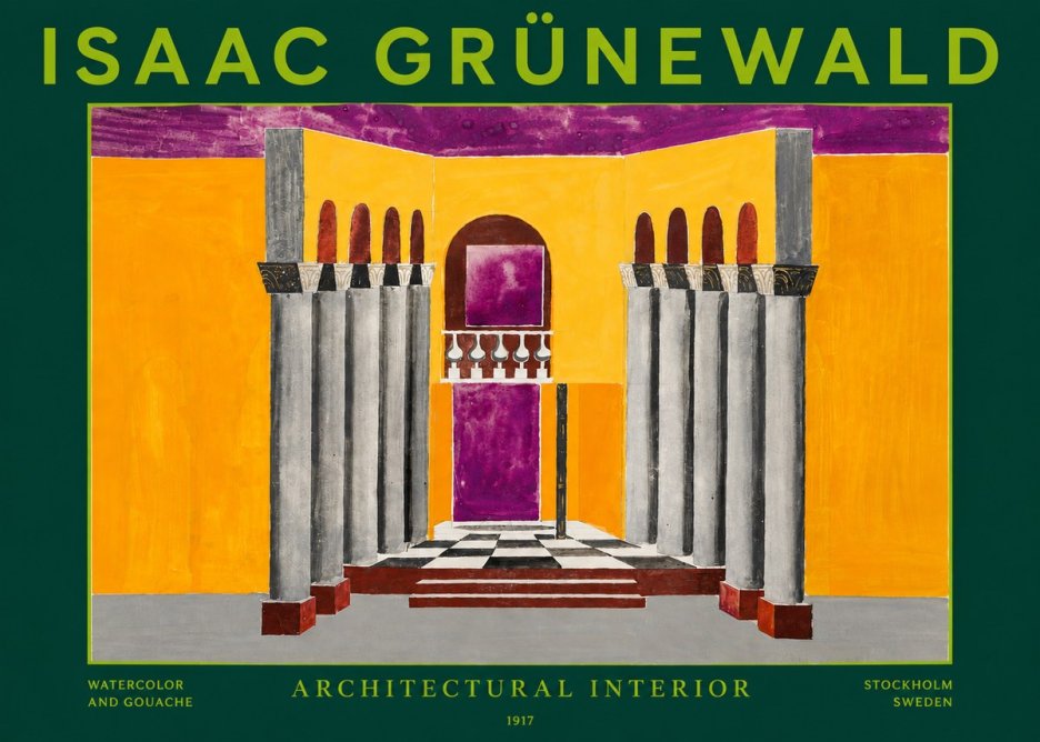 Isaac Grünewald Architectural Interior No3 - Plakát
