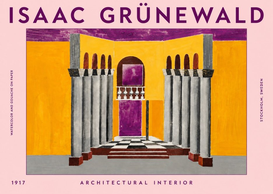Isaac Grünewald Architectural Interior No4 - Plakát