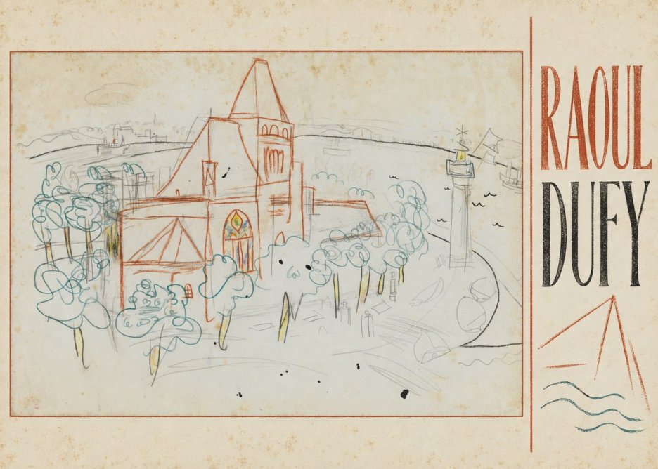 Raoul Dufy Coastal Church and Lighthouse No3 - Plakát